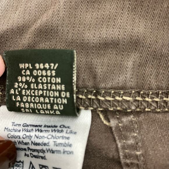 Eddie Bauer Cargo Pants Capri Women's Straight Brown Casual Relaxed Size 6 - Picture 13 of 16